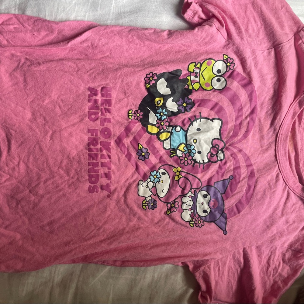 Hello Kitty Pink Short Sleeve Tee with Kawaii Design